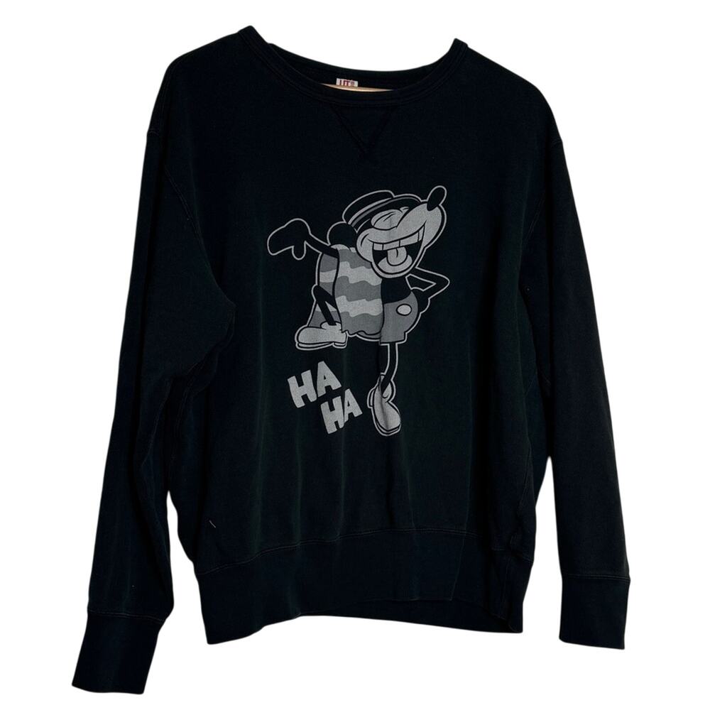 Uniqlo Mickey Mouse Black Gallopin Gaucho Sweatshirt Size XL RARE